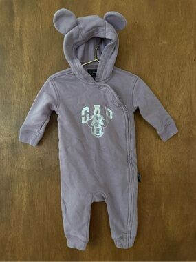 GAP x Disney Lavender Minnie Mouse Hooded One-Piece for Kids
